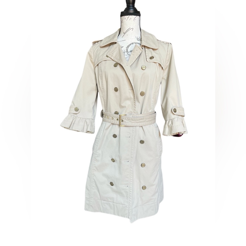 y2k Juicy Couture Khaki Belted Rain Jacket Trench - L - Picture 5 of 13